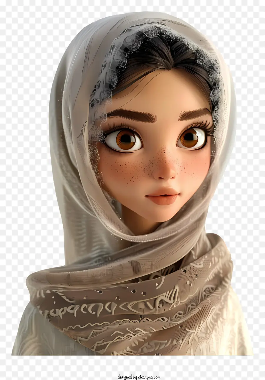 Mulher De Desenho Animado Com Véu，Hijab Moda PNG