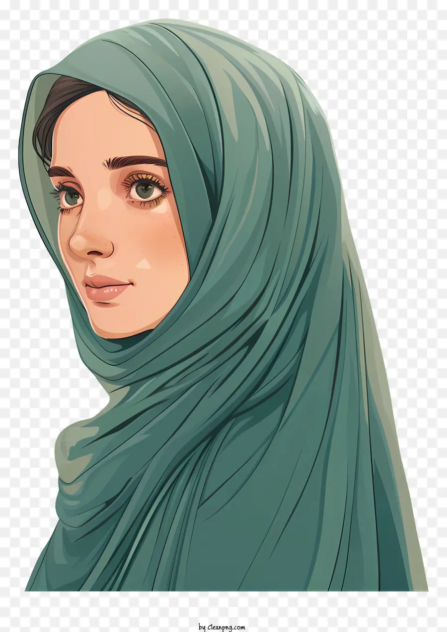 Mulher De Desenho Animado Com Véu，Hijab PNG