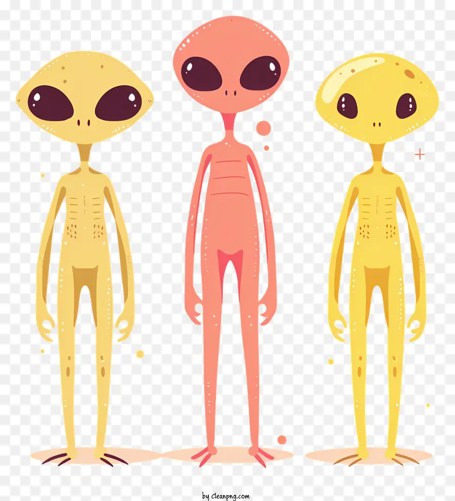 Alienígenas Do Desenho Animado，Ilustração Dos Desenhos Animados PNG