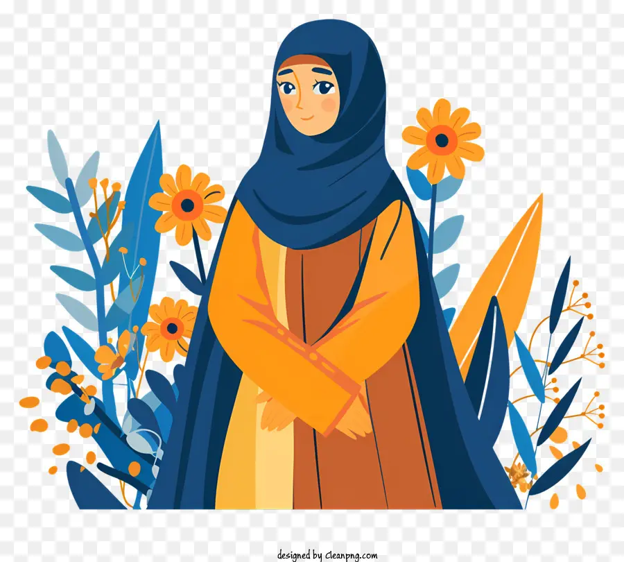 Desenho Animado De Menina Muçulmana，Mulher PNG