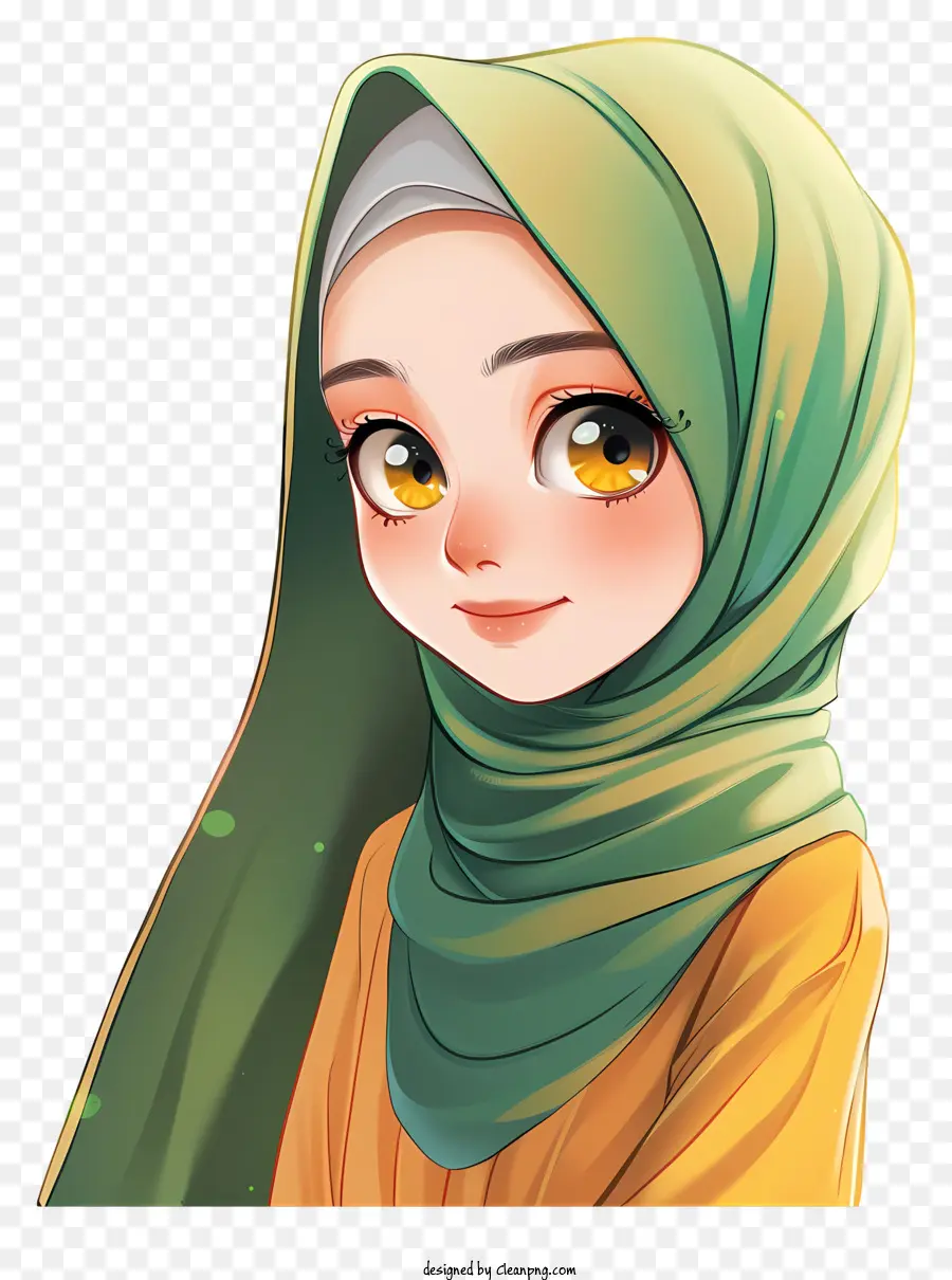 Desenho Animado De Menina Muçulmana，Hijab PNG