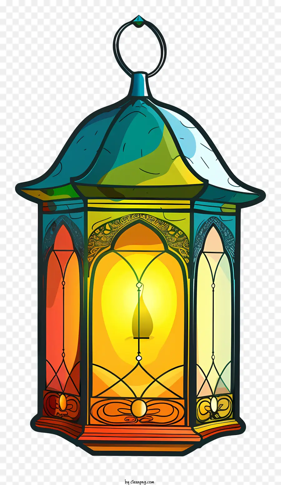 Lanterna Muçulmana，Colorido Lanterna PNG