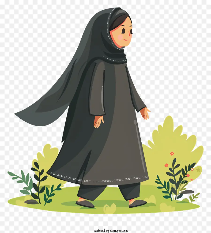 Mulher De Desenho Animado Com Véu，Hijab PNG