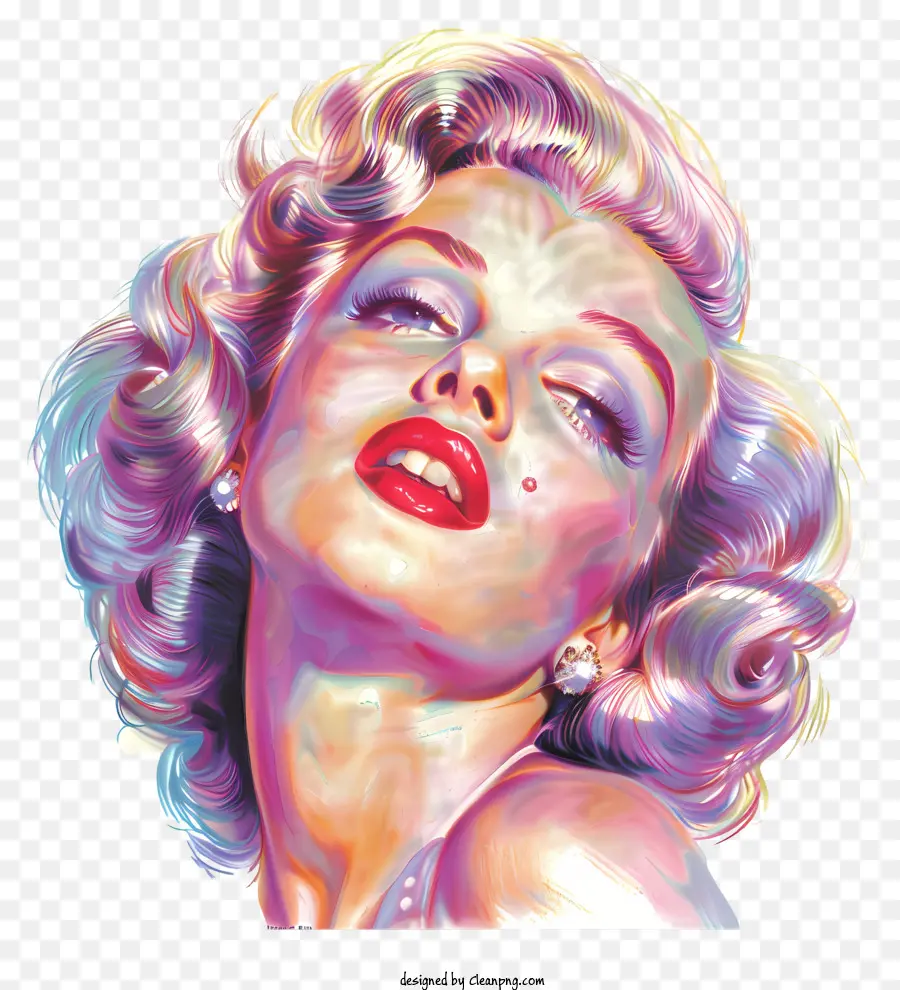 Marilyn Monroe，Cabelos Cacheados PNG