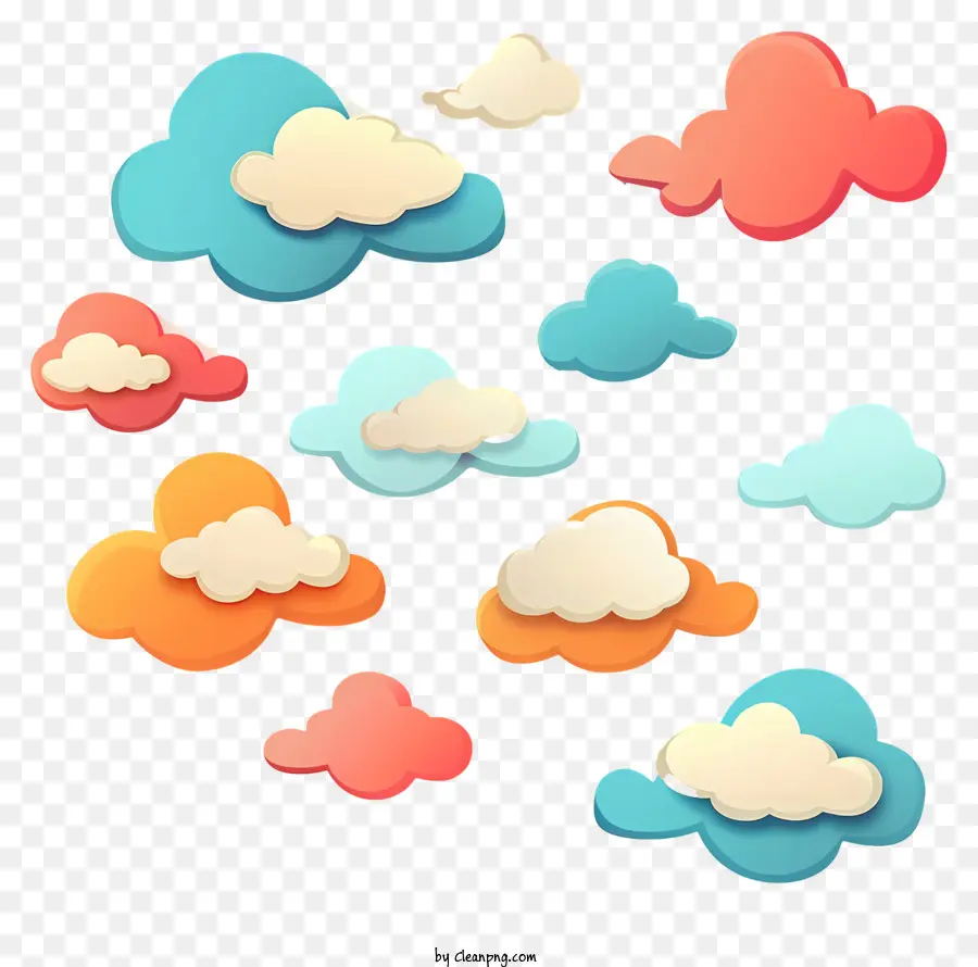 Nuvem，Colorido Nuvens PNG