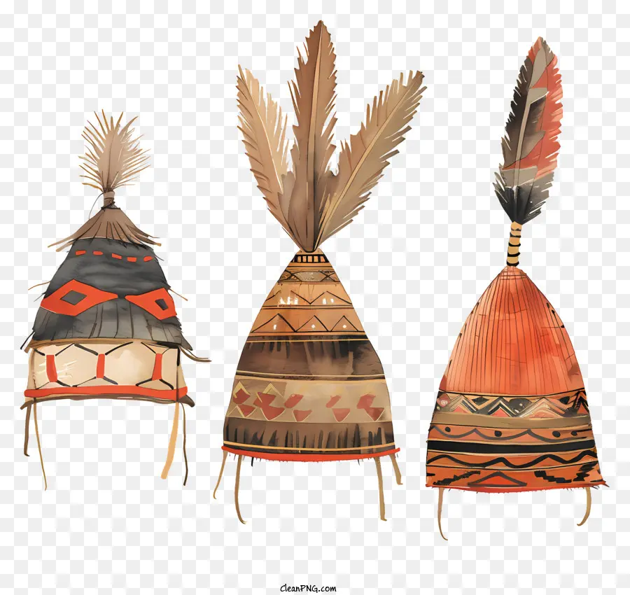 Capéu Indígena，Americano Nativo PNG