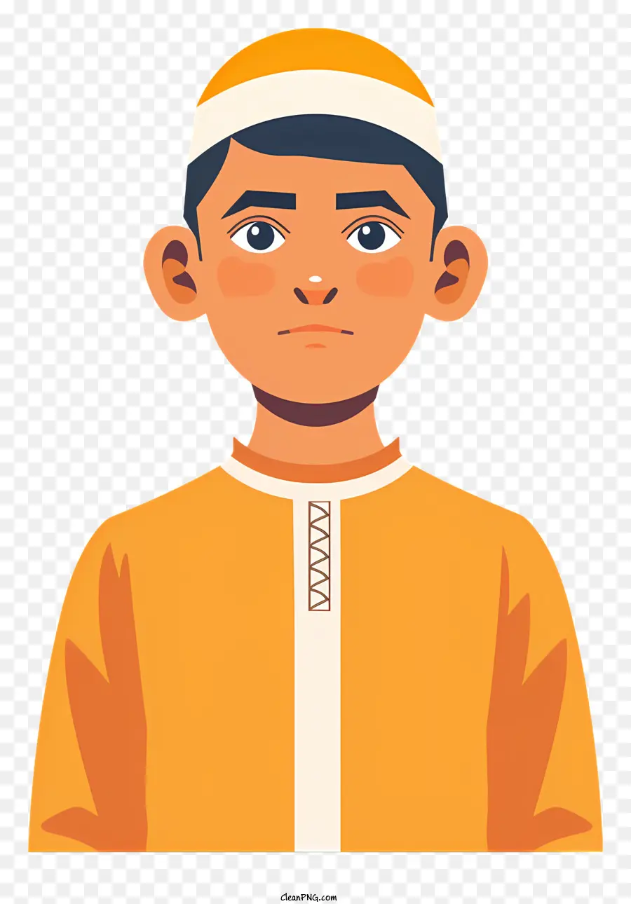 Rapaz Muçulmano，Camisa Marrom PNG