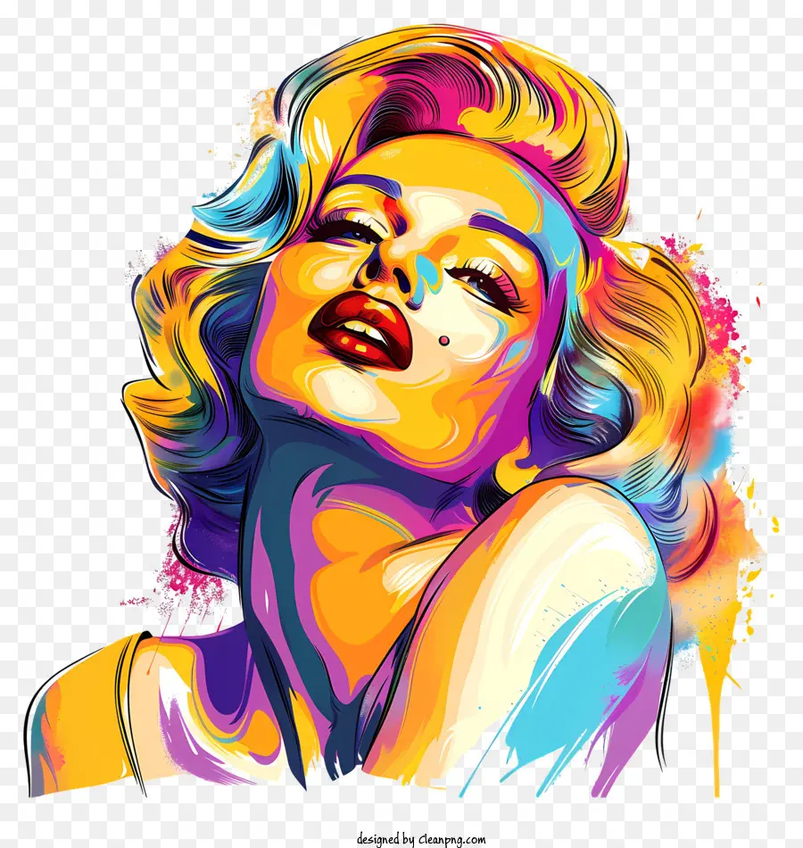 Marilyn Monroe，Colorida PNG