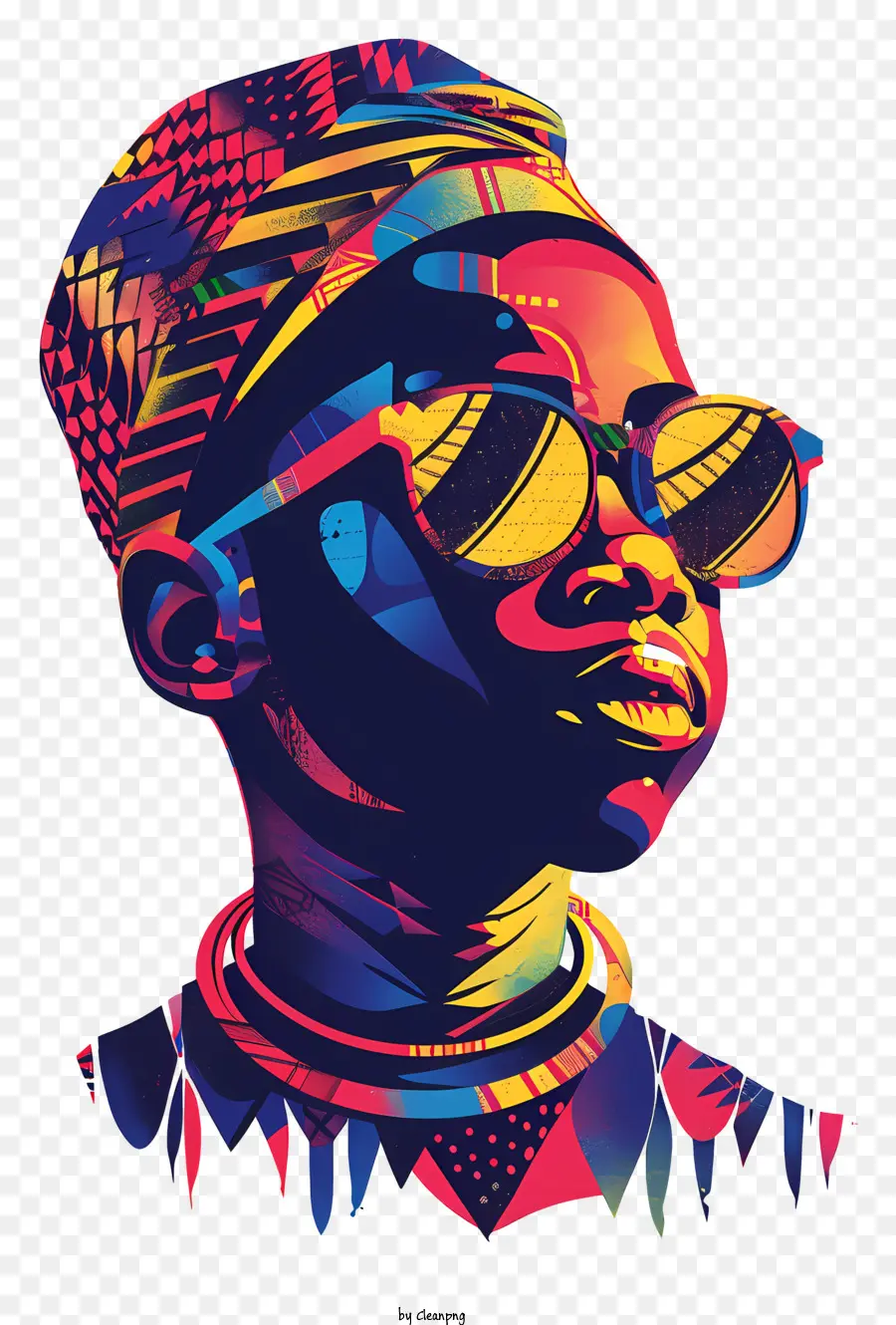 Africana Menino，óculos De Sol Coloridos PNG