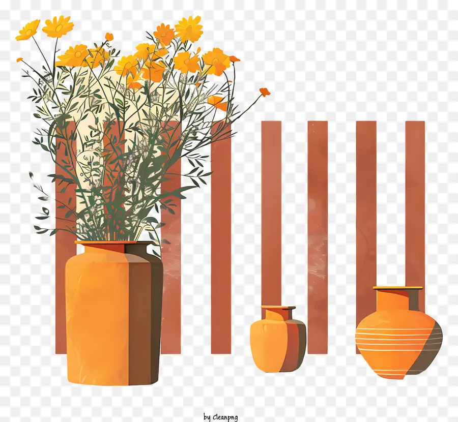 Terracota，Vasos PNG