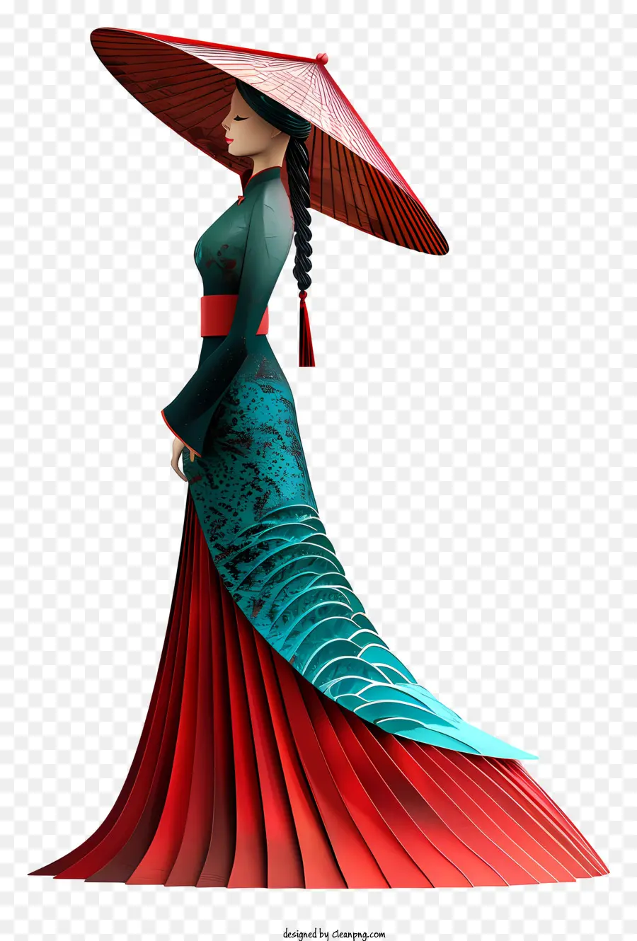 Ao Dai，Vestido Chinês Tradicional PNG