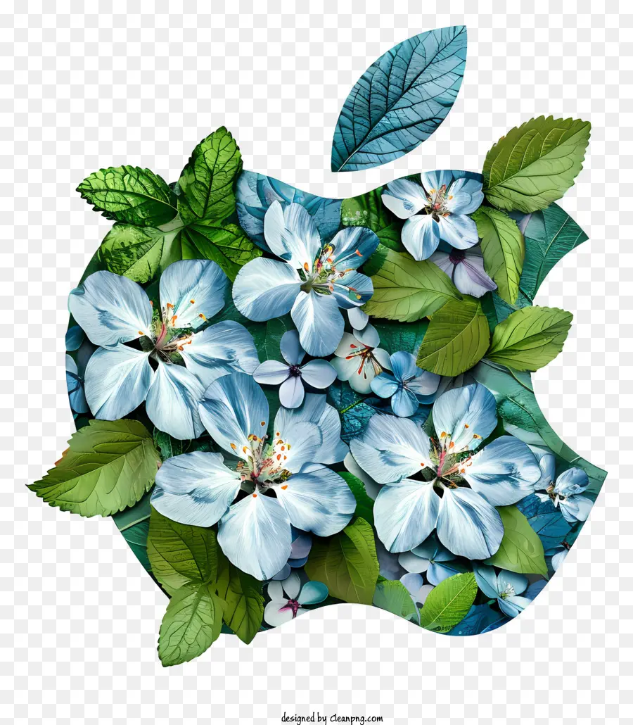 Logótipo Da Apple，Design Floral PNG