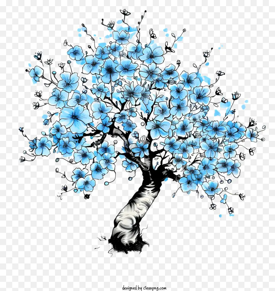 árvore Da Primavera，Blue Tree PNG