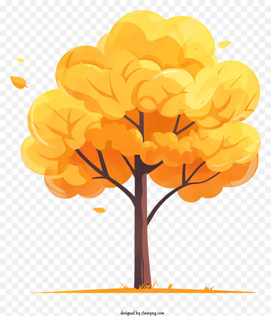 Autumn Tree，Amarelo árvore PNG