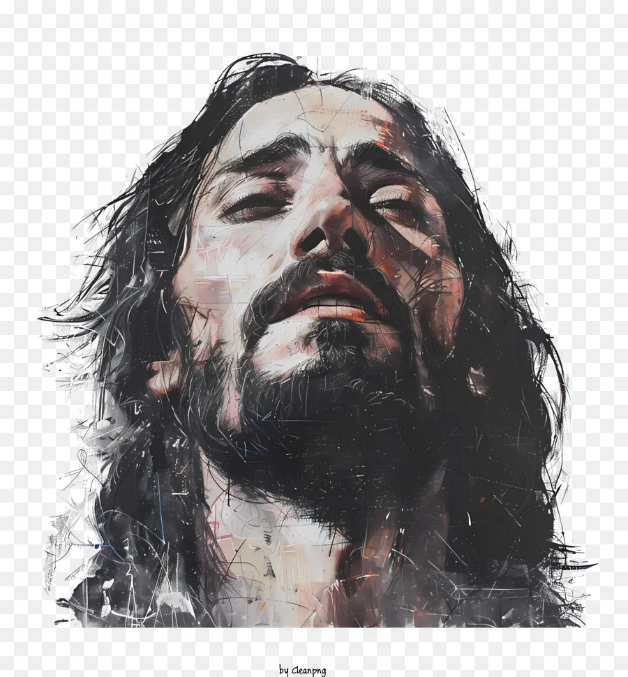 Jesus，Rosto Abstrato PNG