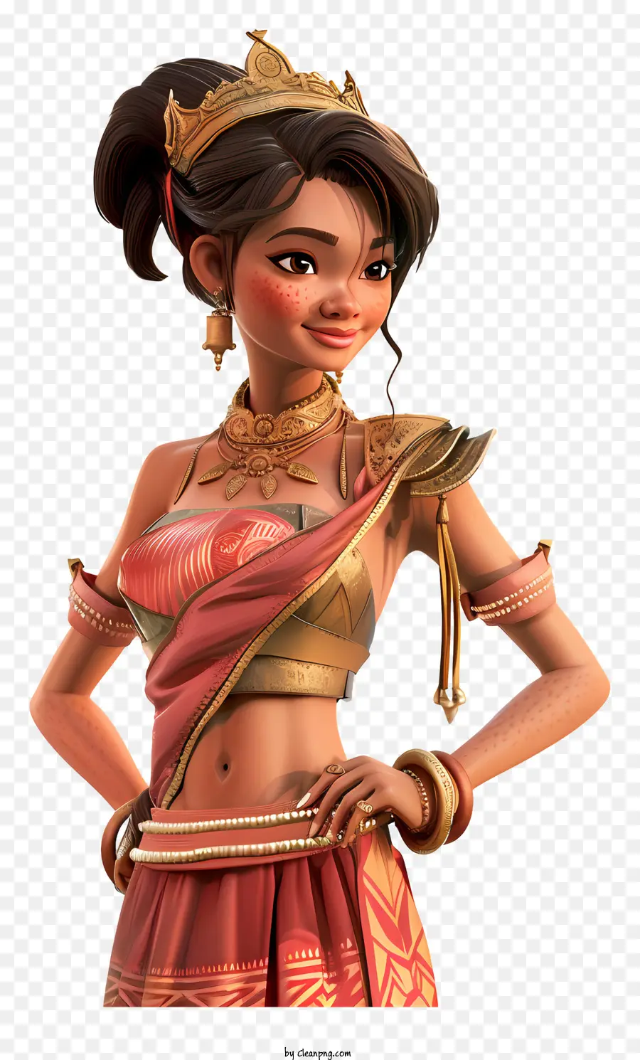 Desenho Animado Da Mulher Cambojana，Moda Indiana PNG