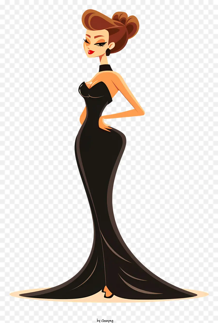 Desenho De Mulher Magra，Mulher Elegante PNG