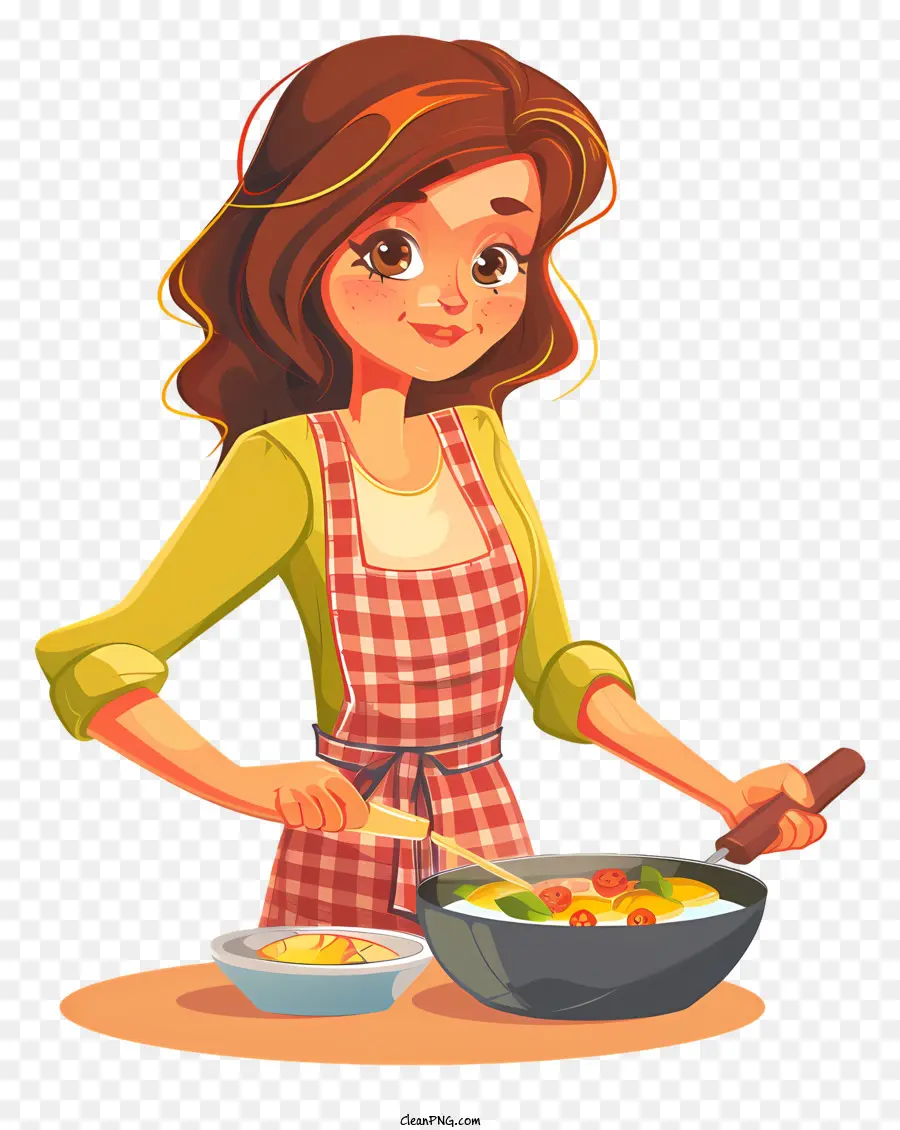 Cartoon Da Mulher De Cozinha，Cozinhar PNG