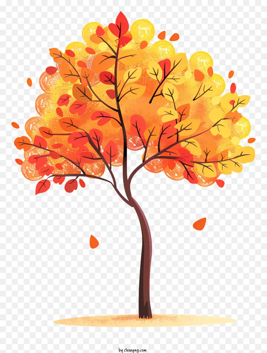 Autumn Tree，Cartoon árvore PNG