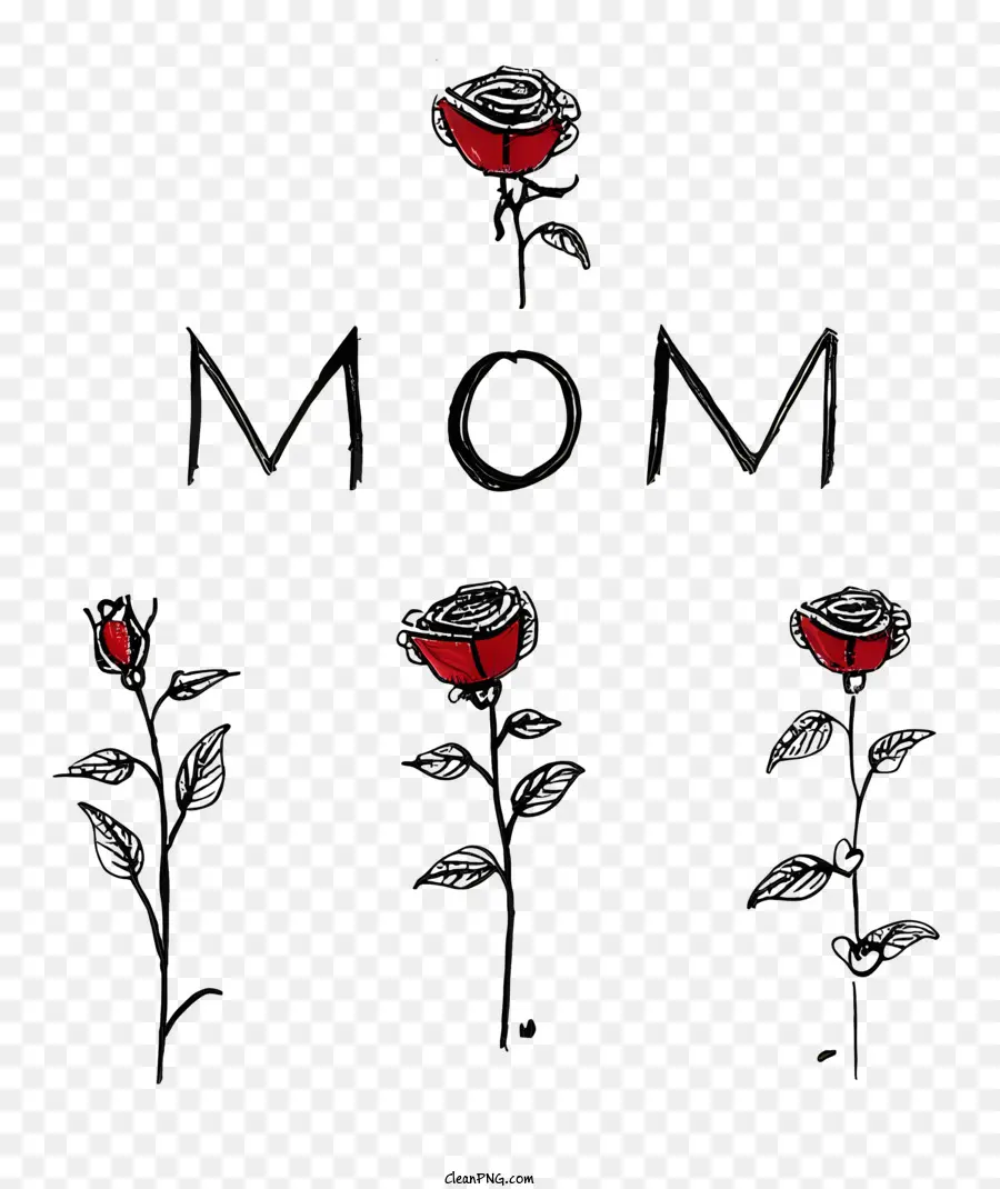 Palavra Da Mãe，Rosas Vermelhas PNG