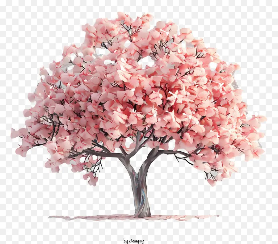 árvore Da Primavera，Flores Cor De Rosa PNG