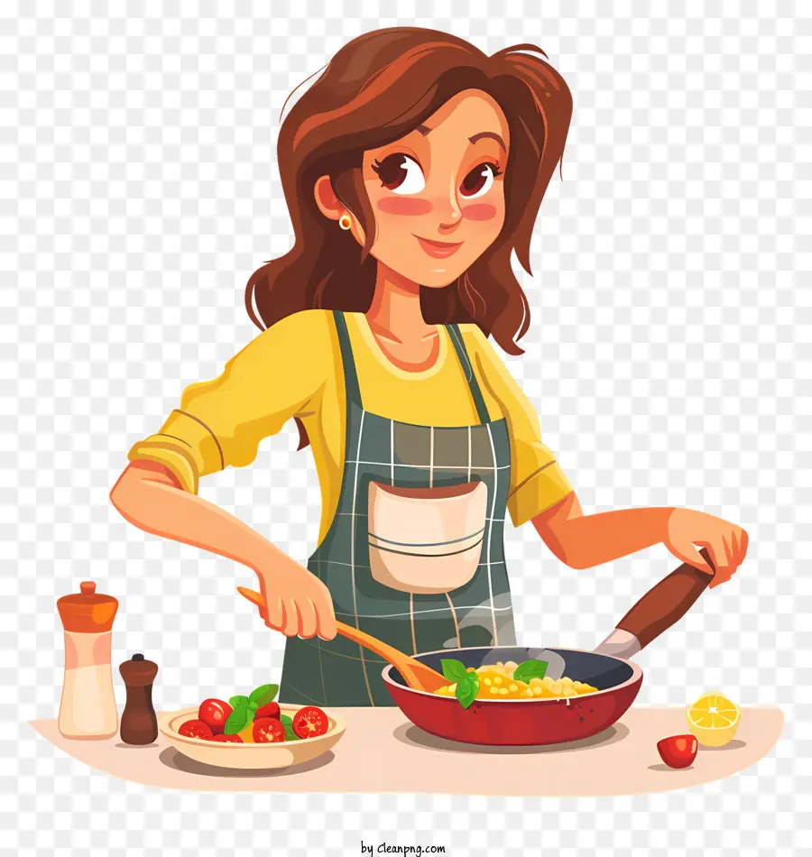 Cartoon Da Mulher De Cozinha，Cozinhar PNG