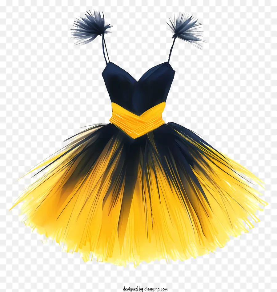 Vestido De Balé De Tutu，Vestido Amarelo PNG