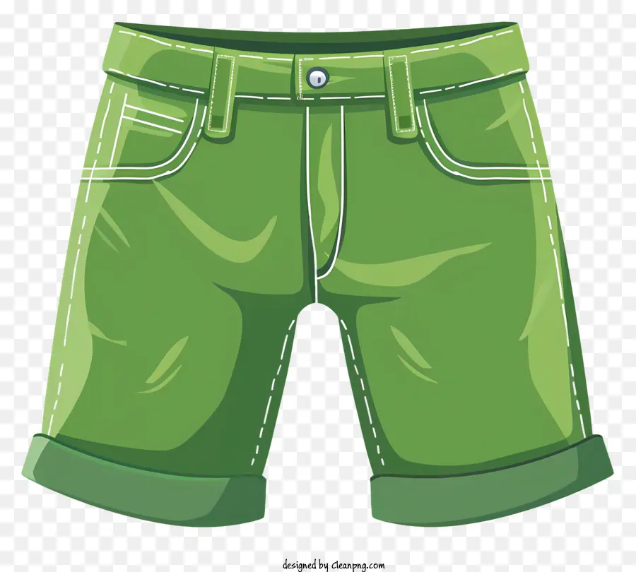 Cartoon Shorts，Shorts Verdes PNG