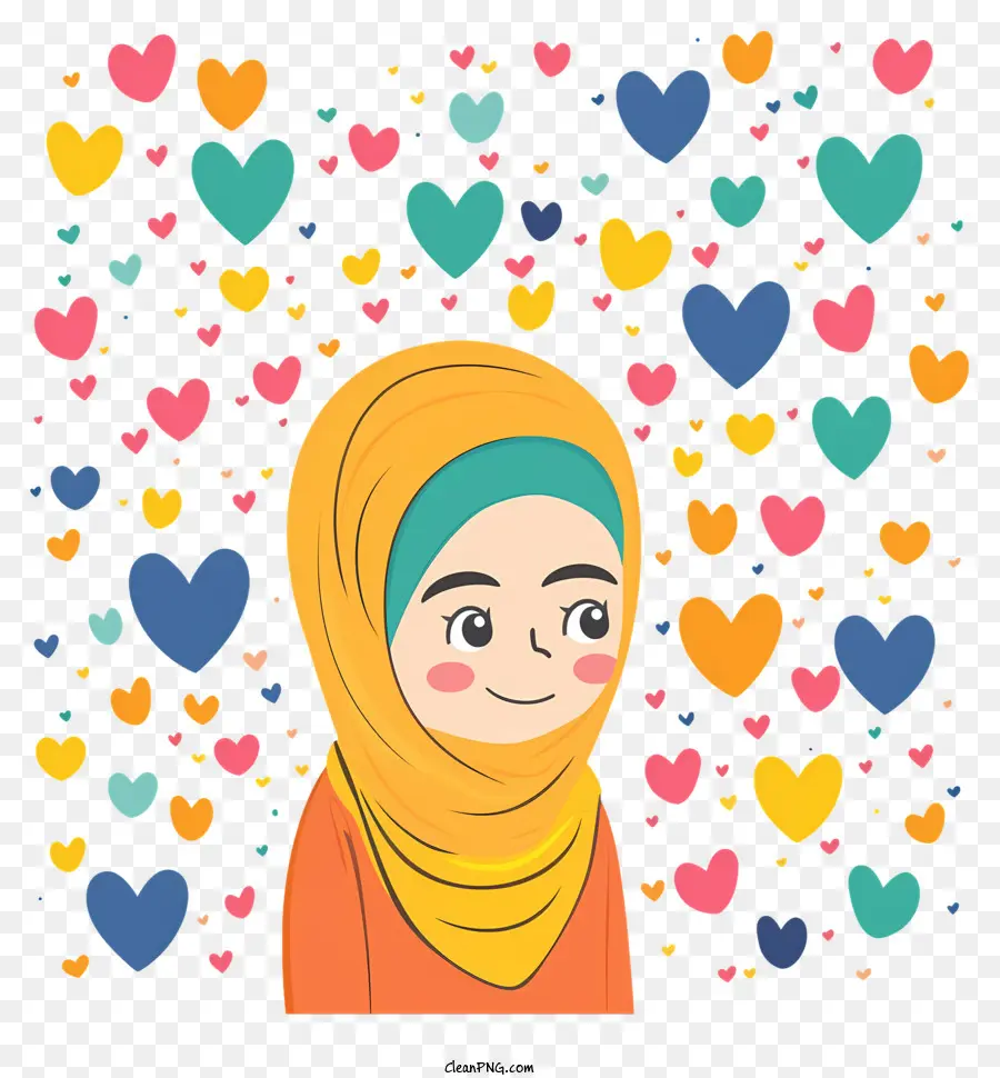 Desenho Animado De Menina Muçulmana，Hijab PNG