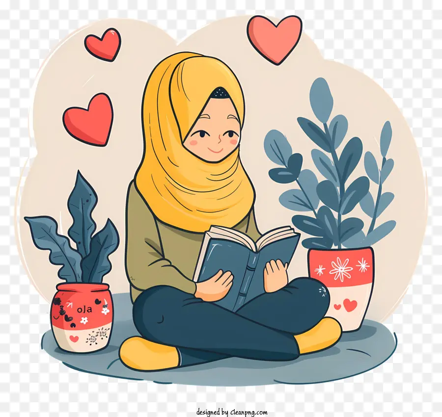 Desenho Animado De Menina Muçulmana，Mulher PNG