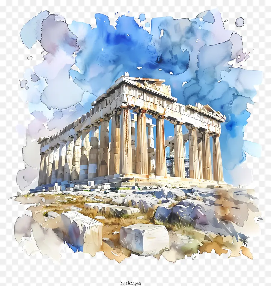 Aquarela，Parthenon PNG