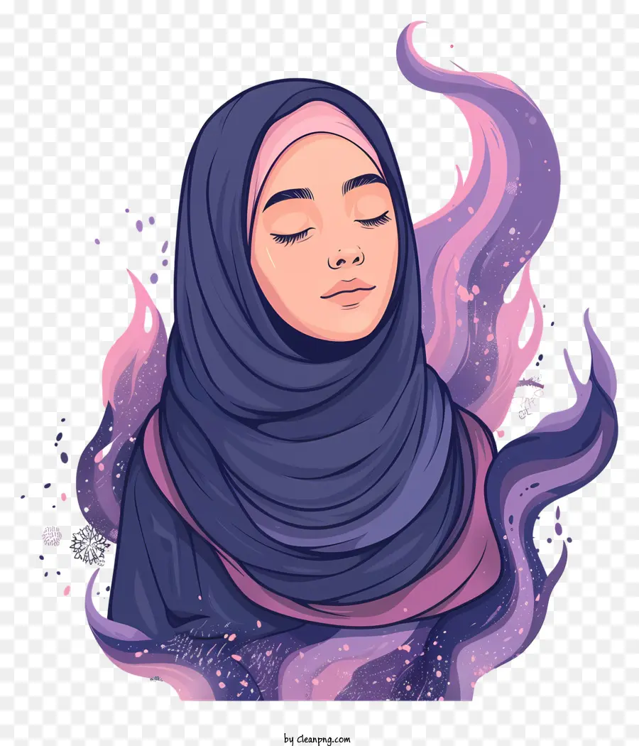 Desenho Animado De Menina Muçulmana，Ilustração Dos Desenhos Animados PNG
