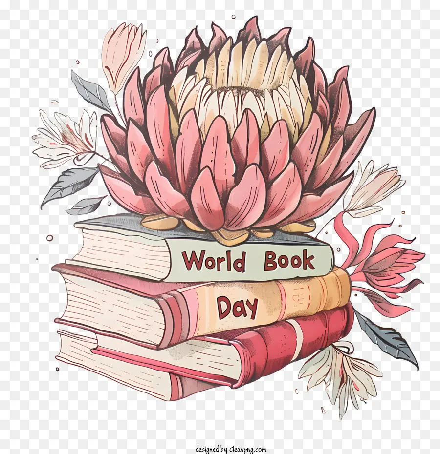Dia Mundial Do Livro，Bouquet De Livro PNG