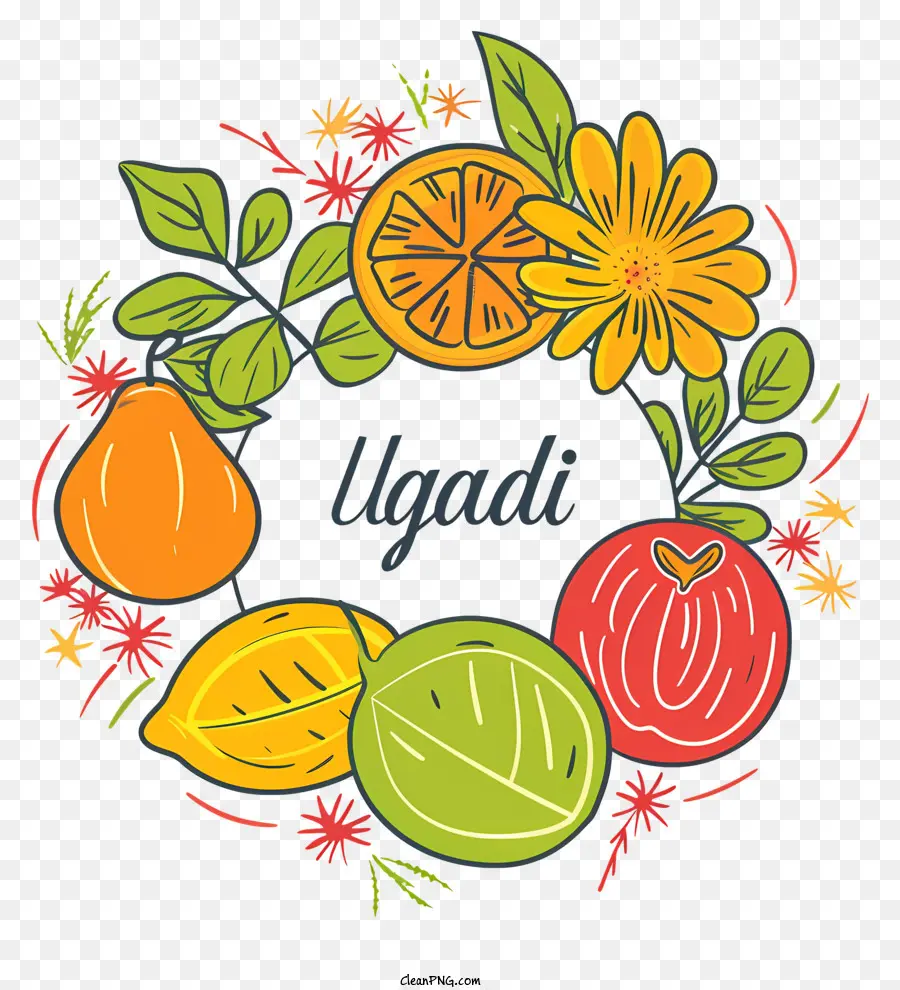 Feliz Ugadi，Uga Devolvido PNG