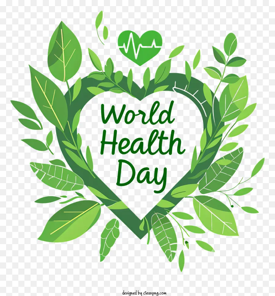 Dia Mundial Da Saúde，Verde Coroa De Flores PNG