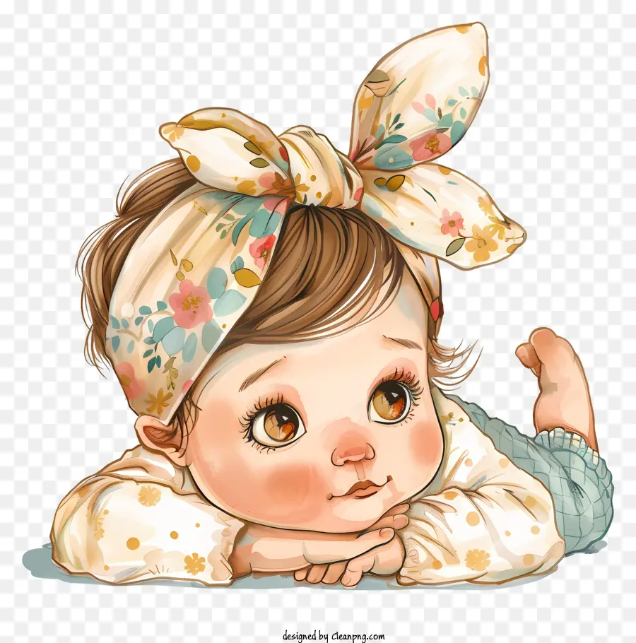 Bebê Menina，Desenho Animado Da Menina PNG