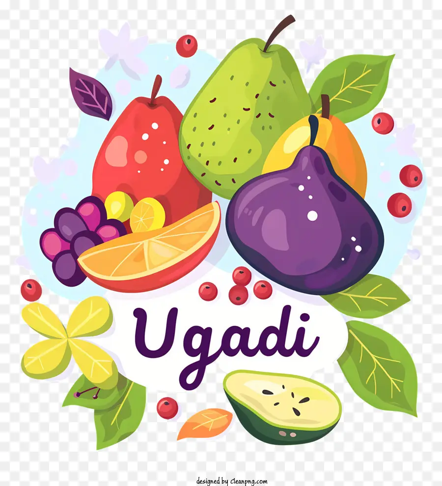 Feliz Ugadi，Fruits PNG