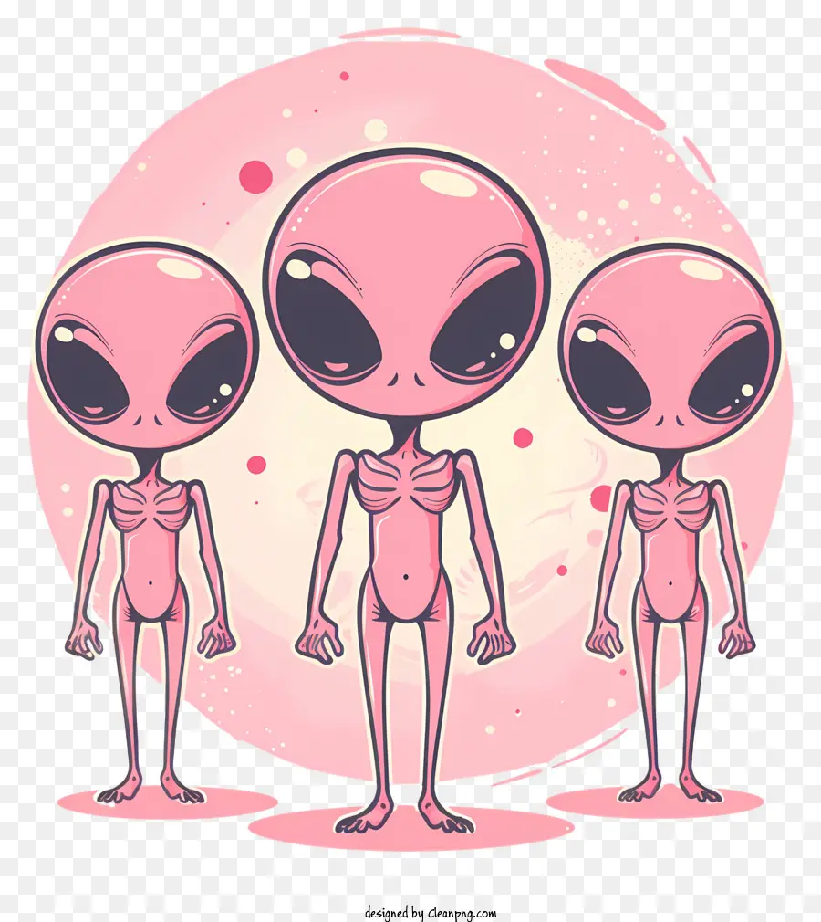 Alienígenas Do Desenho Animado，Aliens Rosa PNG