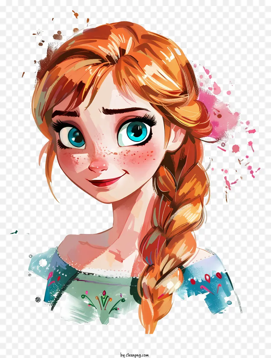 Princesa Anna Congelada，Garota Animada PNG