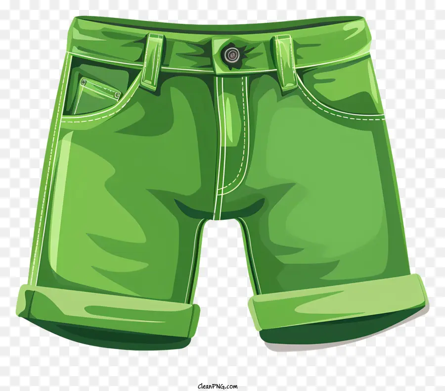 Cartoon Shorts，Shorts Verdes PNG