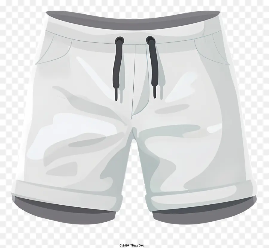 Cartoon Shorts，Calções Brancos PNG