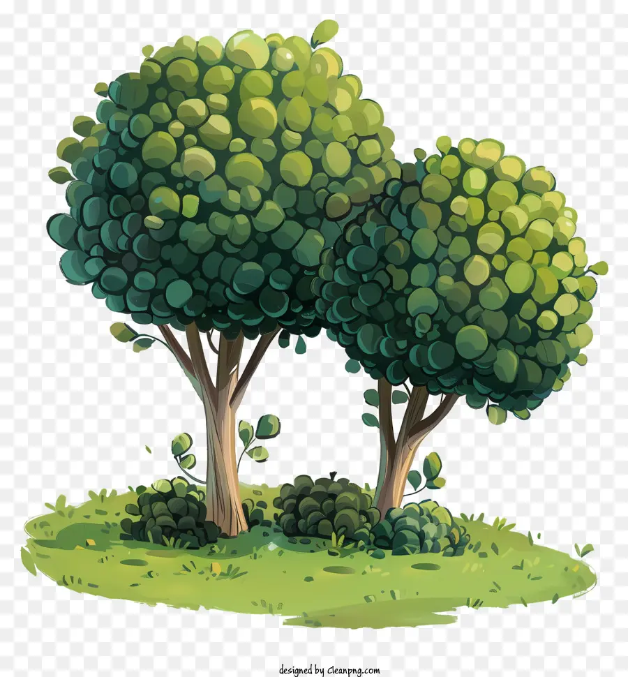 Arbustos，árvores PNG