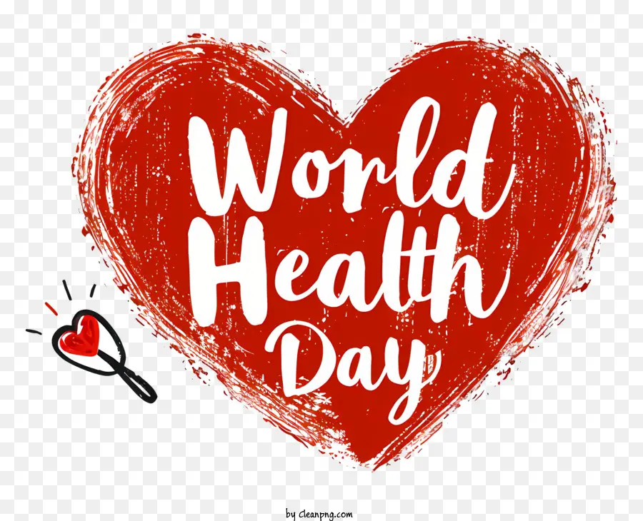 Dia Mundial Da Saúde，Coração Vermelho PNG