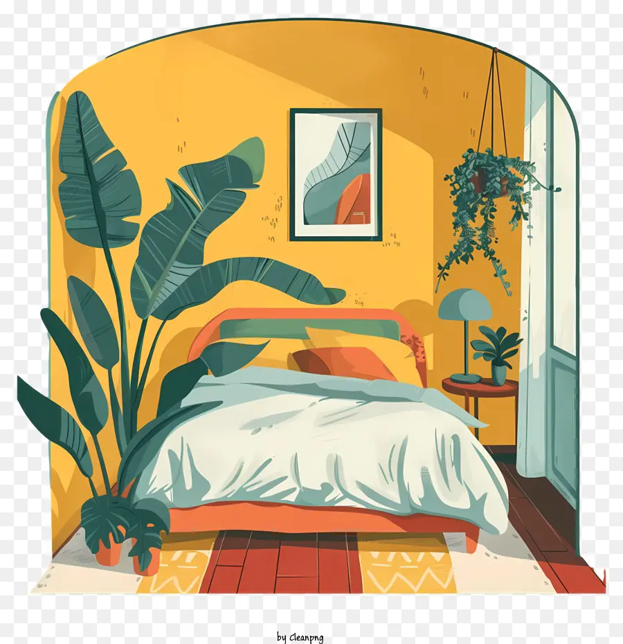 Desenho De Quarto De Cama，Quarto PNG