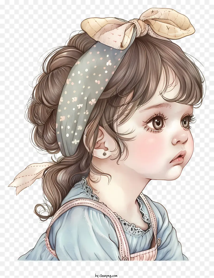 Bebê Menina，Ilustração Em Aquarela PNG