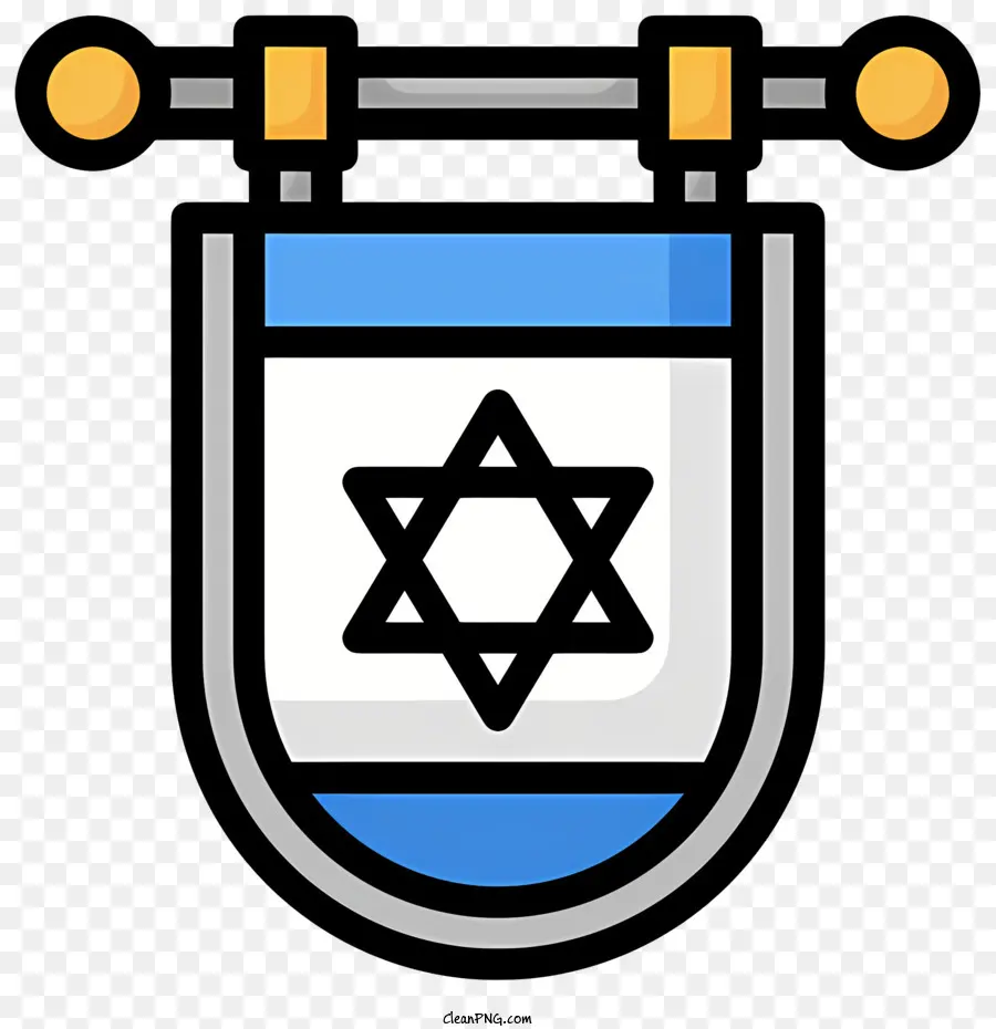 Bandeira De Israel，Estrela De David PNG