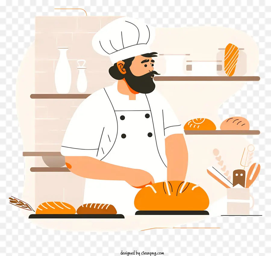 Baker Baking Pão，Baker PNG