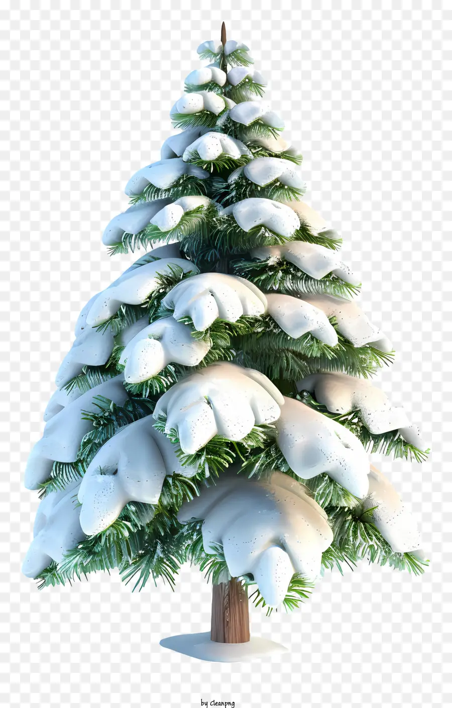 Abeto，Árvore De Natal Coberta De Neve PNG
