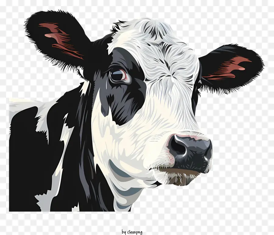 Cow，Preto E Branco De Vaca PNG