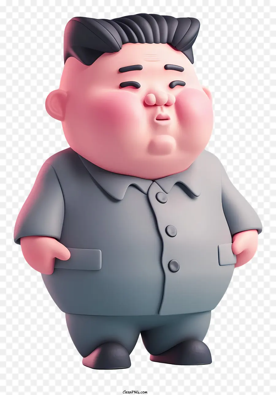 Kim Jong Un，Personagem Em 3d PNG